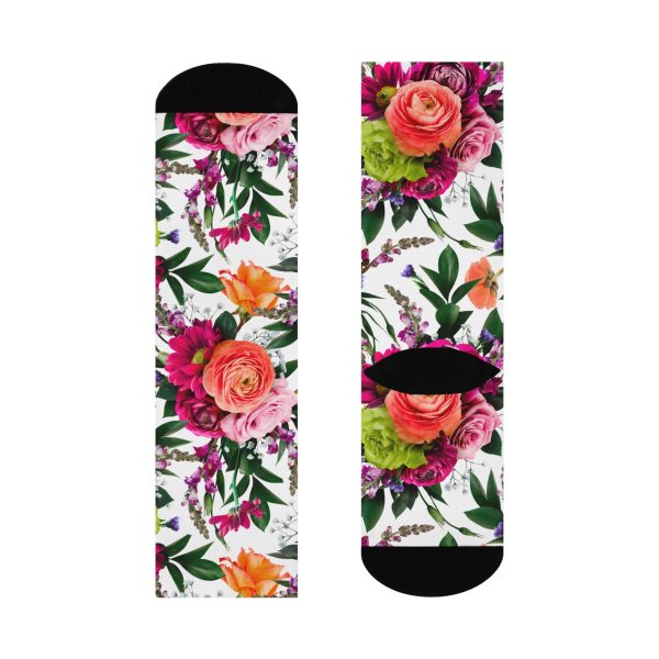 Luxe Botanical Print Cushioned Crew Socks - Image 5