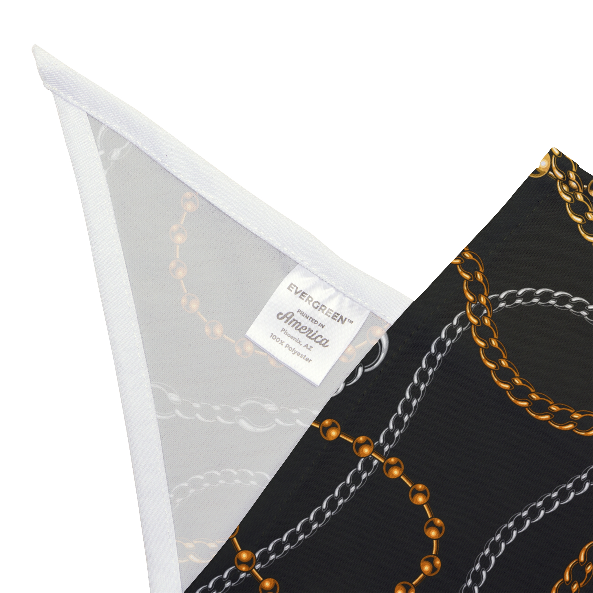 Mixed Metal Chain and Rope Pattern Pet Bandana - (S.e.P.T.) - Image 3