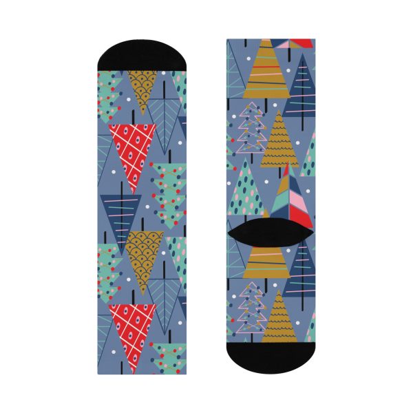 Blue Holiday Cheer Cushioned Crew Socks - Image 5