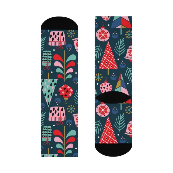 Holiday Cheer (Design #2) Cushioned Crew Socks - Image 5