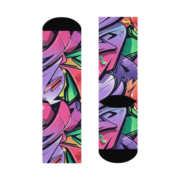 Fresh Tag Graffiti Cushioned Crew Socks - Image 5