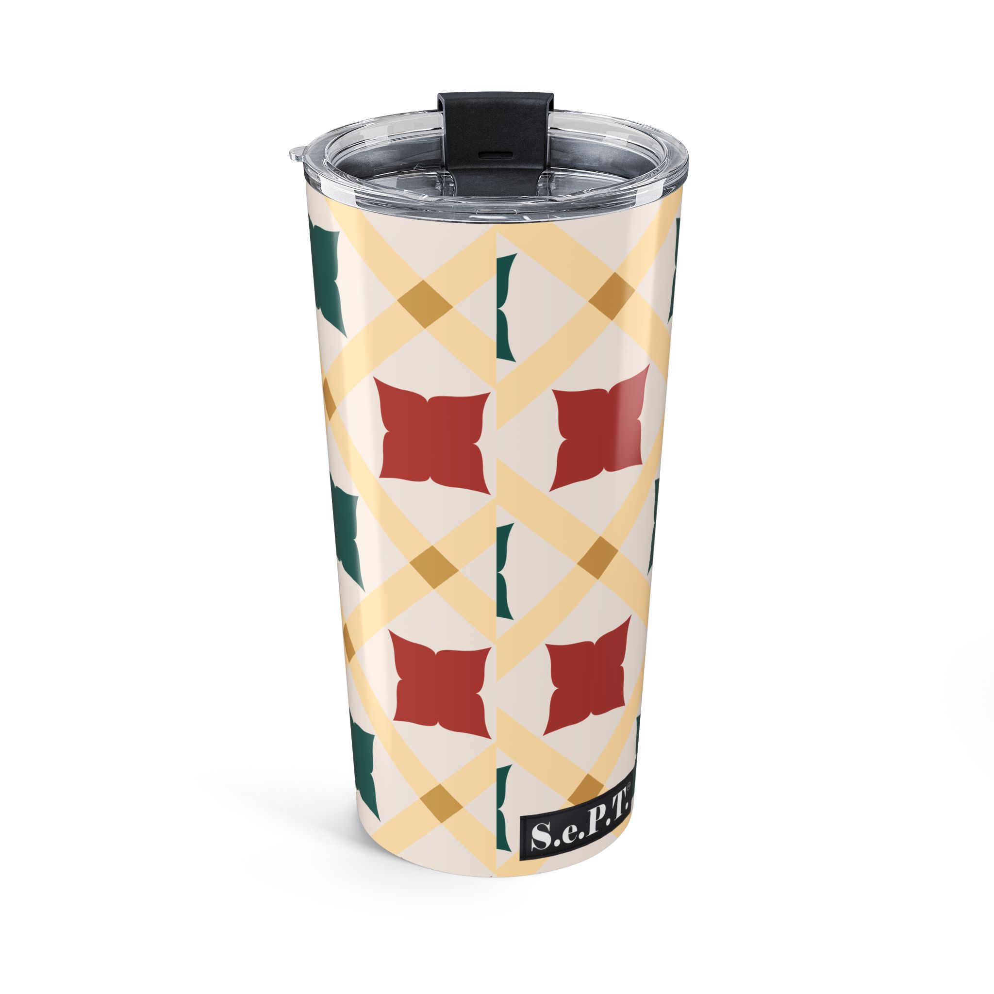 Holiday Geometric Quilt Pattern - Tumbler 20oz - (S.e.P.T.™) - Image 2