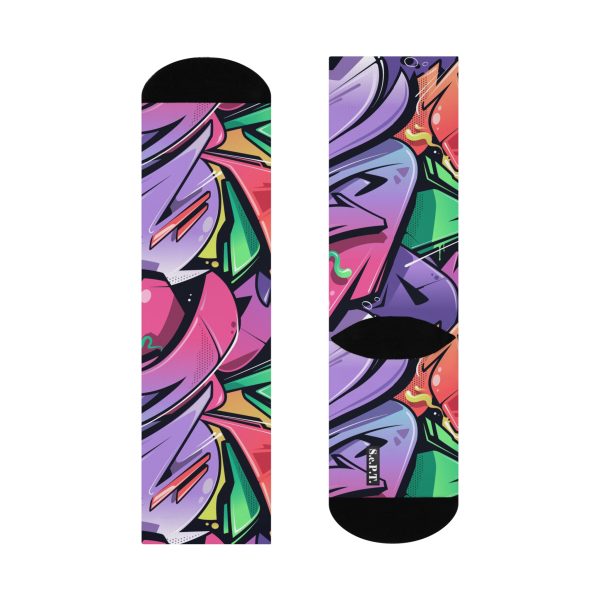 Fresh Tag Graffiti Cushioned Crew Socks (S.e.P.T.) - Image 4