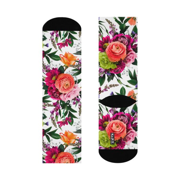 Luxe Botanical Print Cushioned Crew Socks (S.e.P.T.) - Image 4