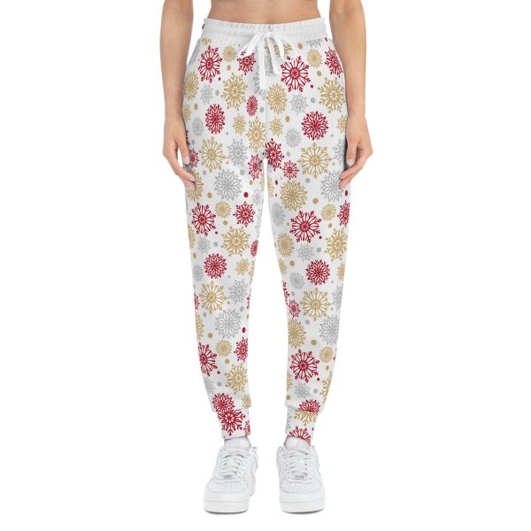 Holly Jolly Gold & Silver Snowflake Athletic Joggers (S.e.P.T.)