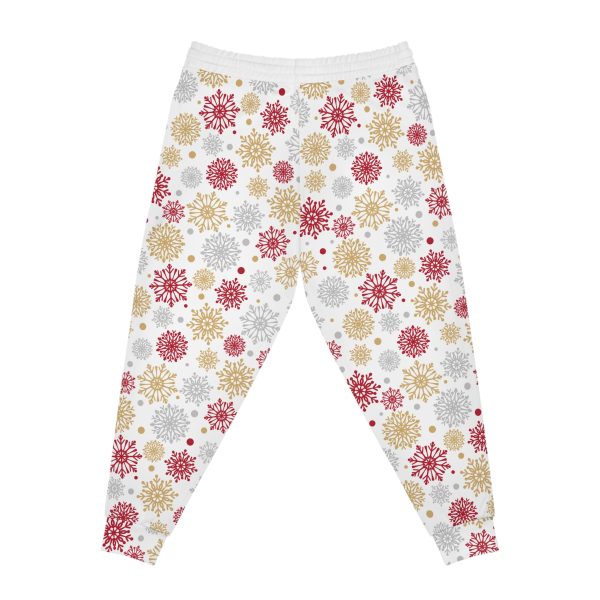 Holly Jolly Gold & Silver Snowflake Athletic Joggers (AOP) - Image 4