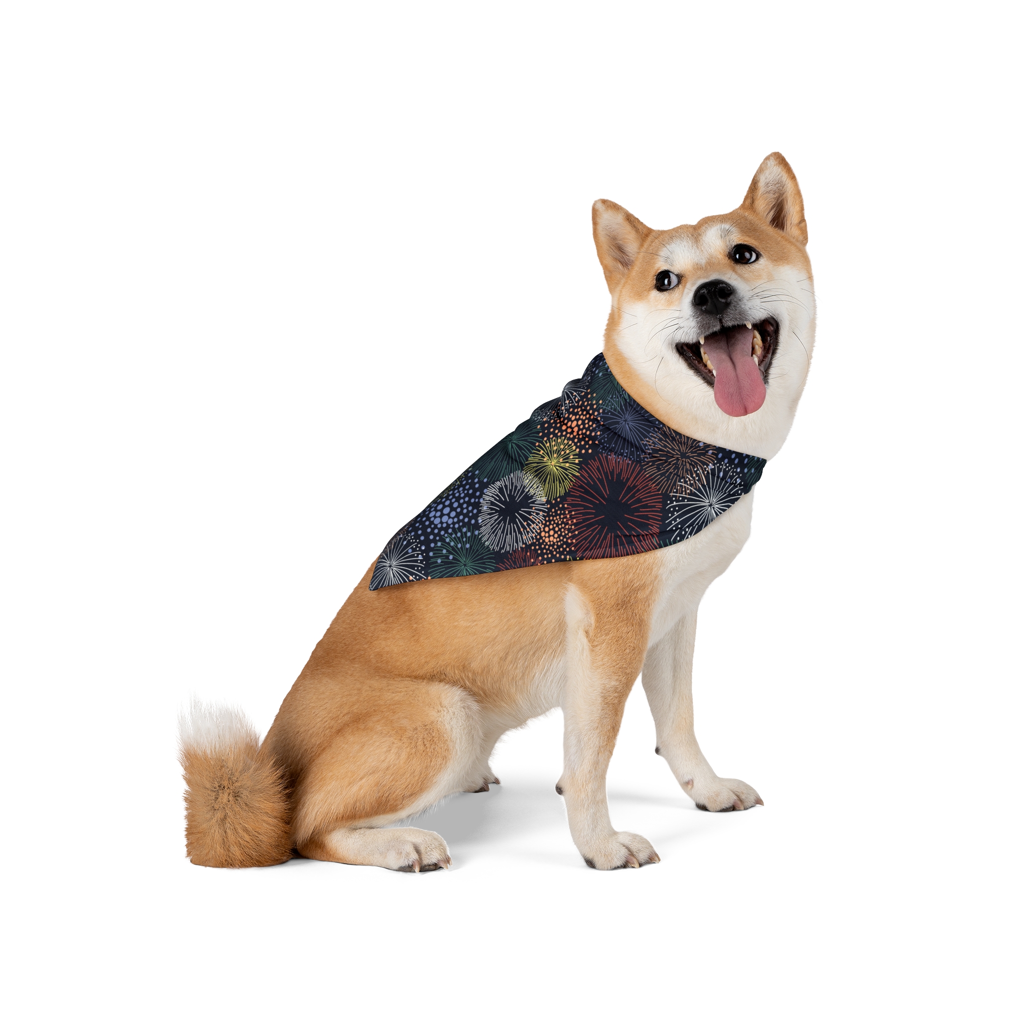 Dark Celebration Fireworks Print Dog Pet Bandana - (S.e.P.T.™) - Image 5