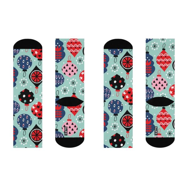 Holiday Cheer Ornaments (Design #1)  Cushioned Crew Socks (S.e.P.T.) - Image 4