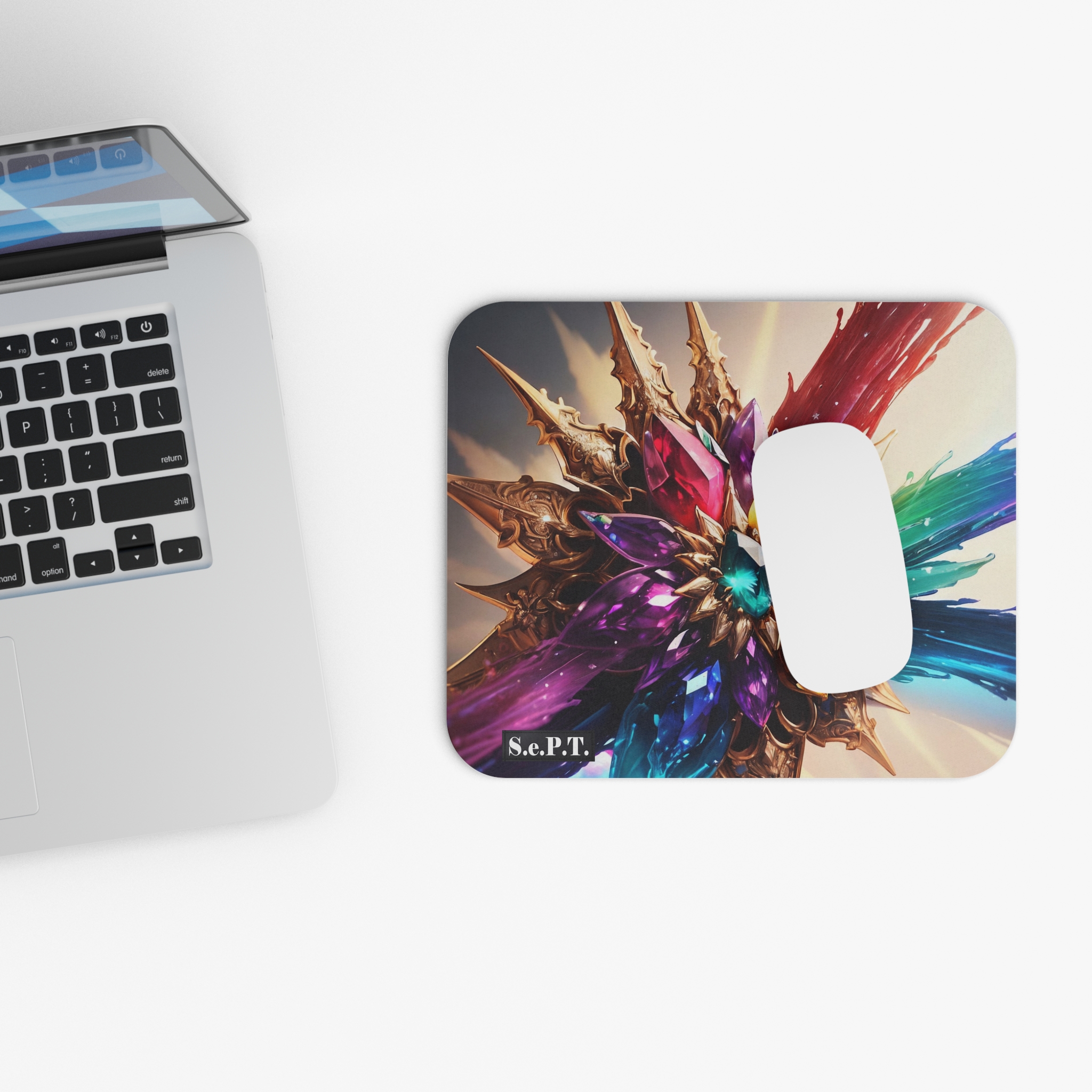 Vibrant Rainbow Gemstone Mouse Pad - Colorful - (S.e.P.T.) - Image 4