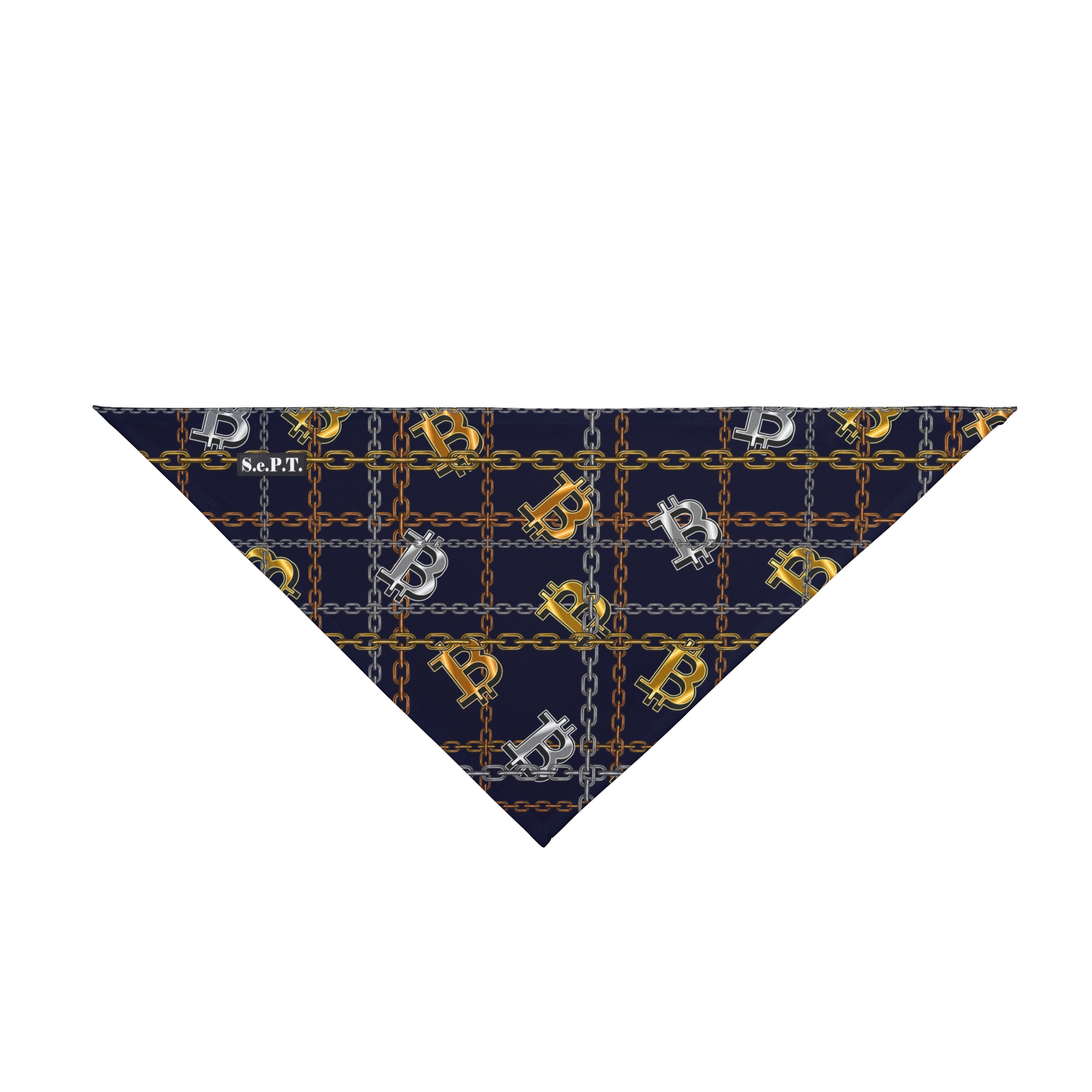 Bitcoin Crypto Chain Plaid Pet Bandana - (S.e.P.T.™) - Image 5