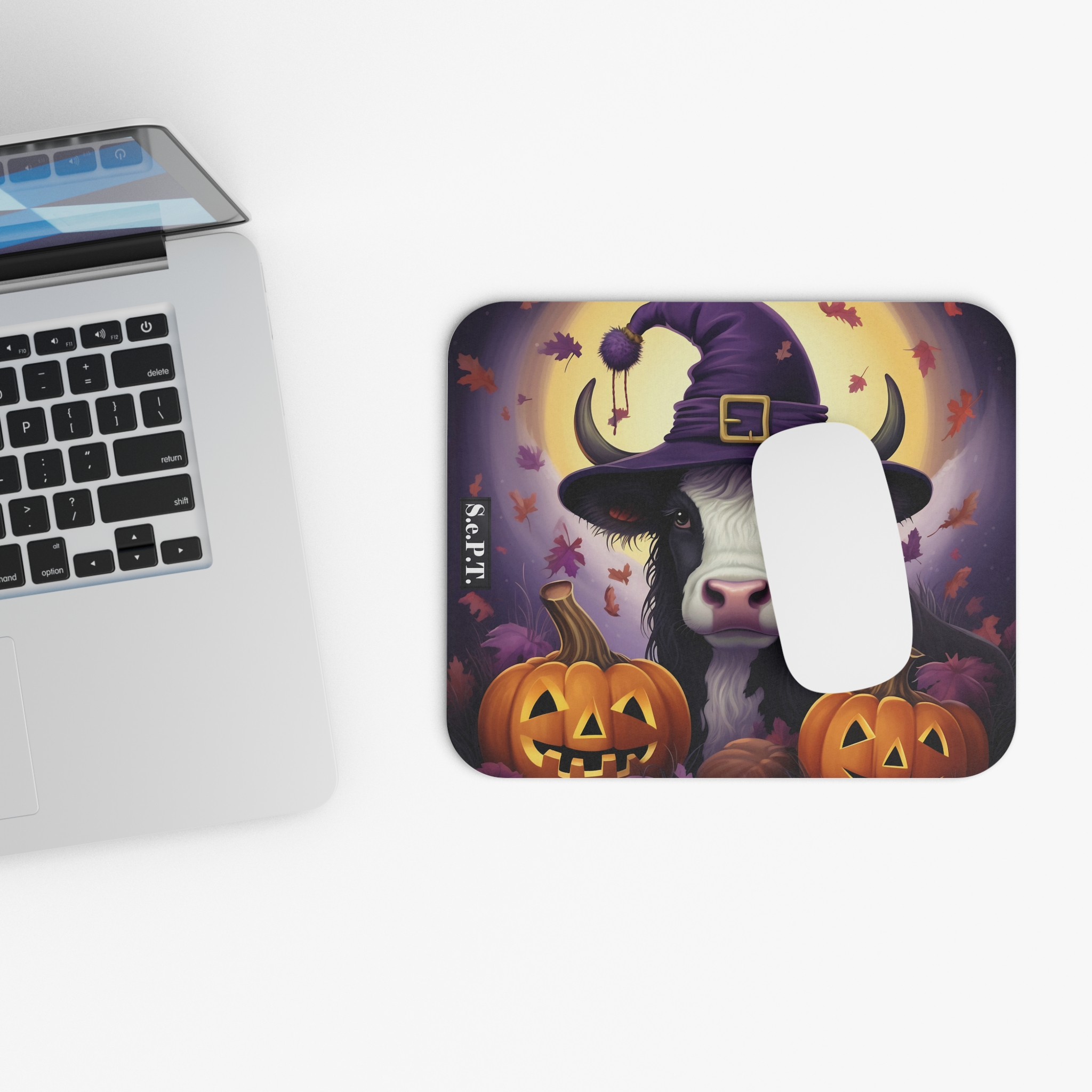 Halloween Baby Highland Cow (Design 1) - 9x8 Mouse Pad - (S.e.P.T.™) - Image 4