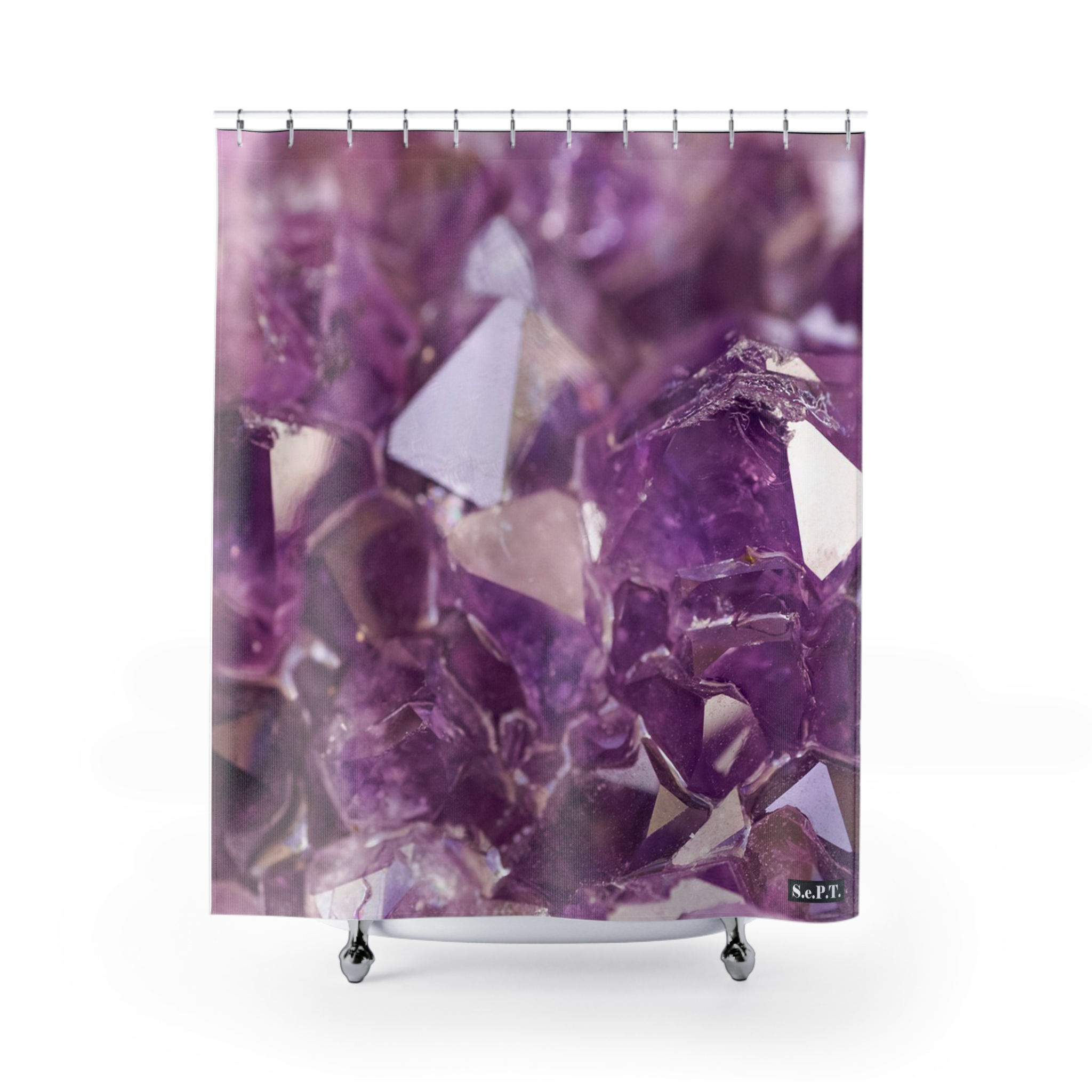 Purple Amethyst Crystal - Shower Curtain Option 1 - (S.e.P.T.)