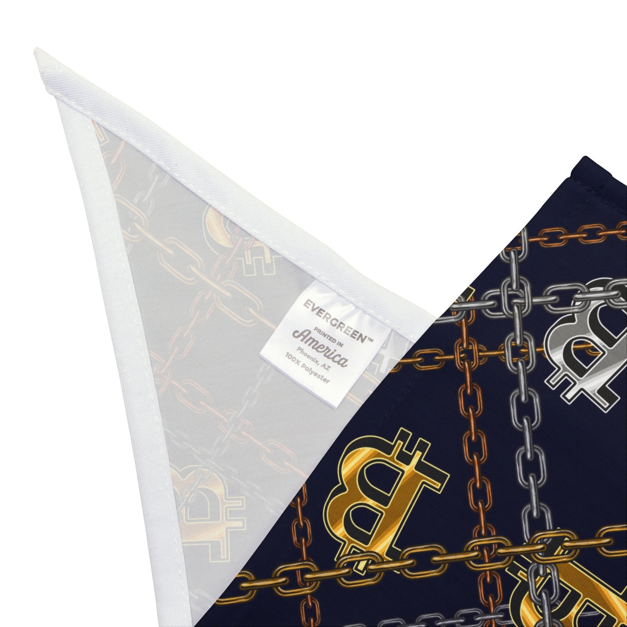 Bitcoin Crypto Chain Plaid Pet Bandana - (S.e.P.T.™) - Image 3