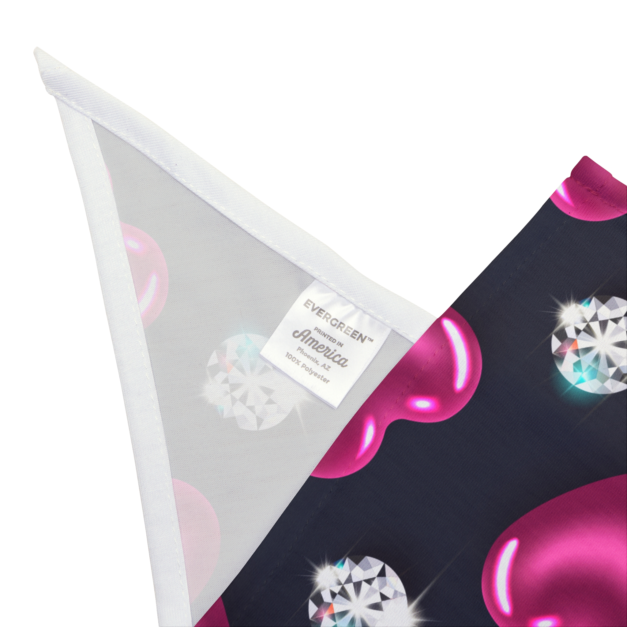 Glossy Pink Hearts & Diamonds Print Pet Bandana - (S.e.P.T.™) - Image 5