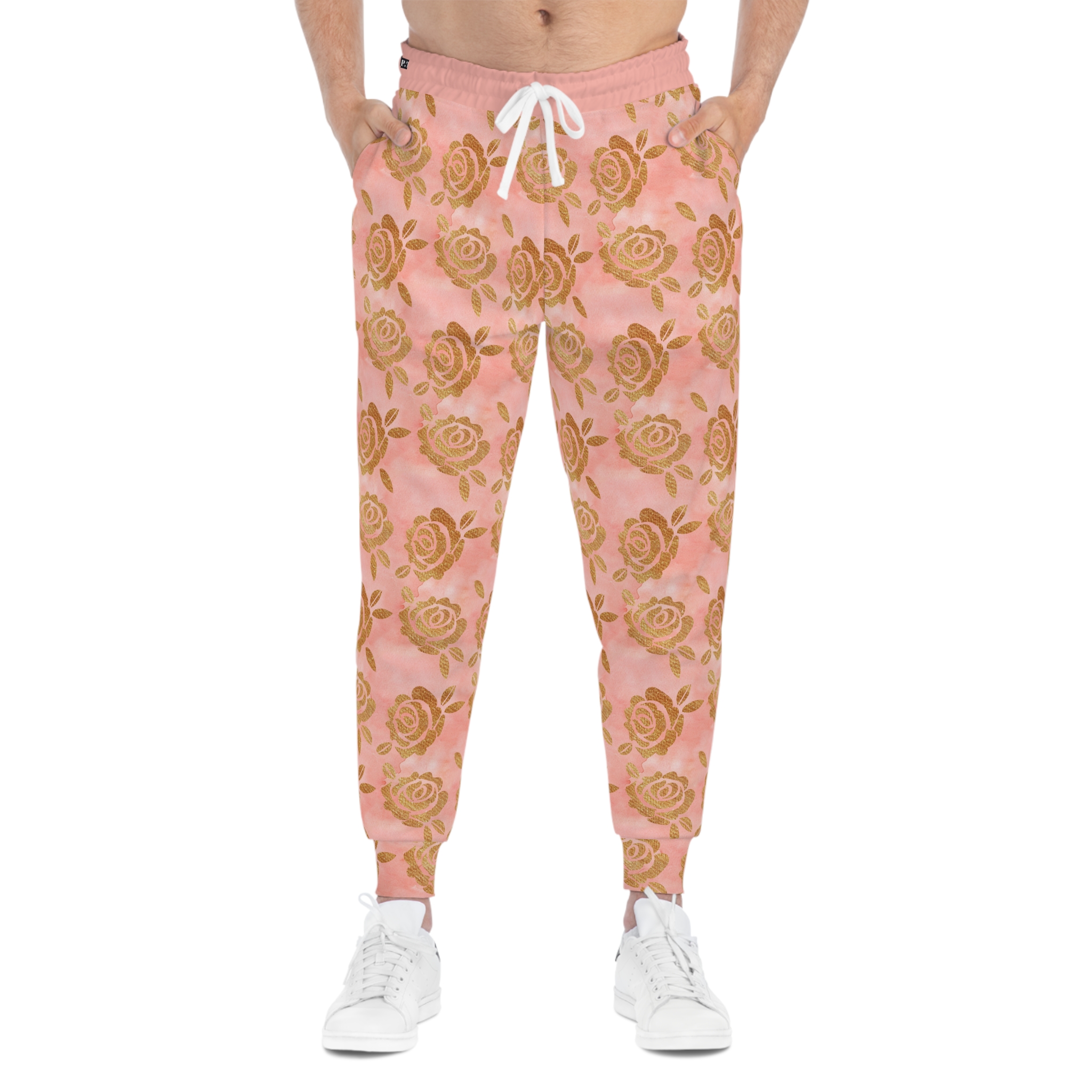 Rose Gold Foil Watercolor Print w/Treasure Pockets™ Athletic Joggers (S.e.P.T.™) - Image 3