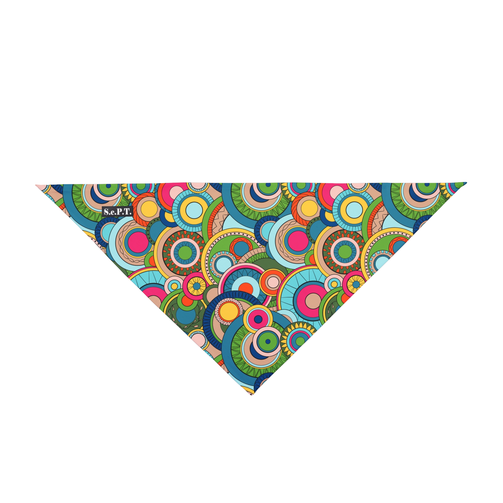 Groovy Swirl Mandala Print #2 Dog Pet Bandana - (S.e.P.T.™) - Image 3