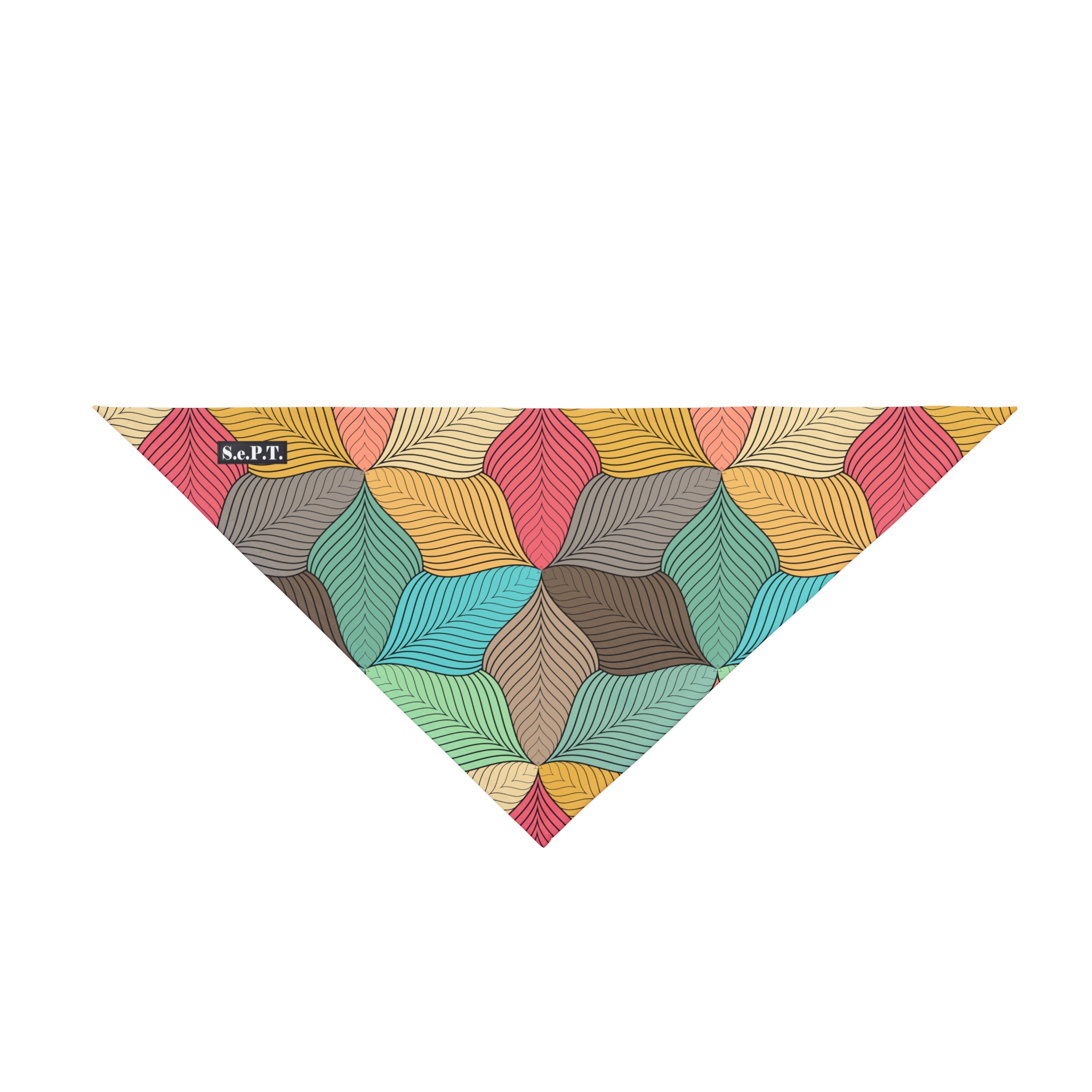 Mid-Century Modern Wavy Abstract Print #2 Dog Pet Bandana - (S.e.P.T.™) - Image 6