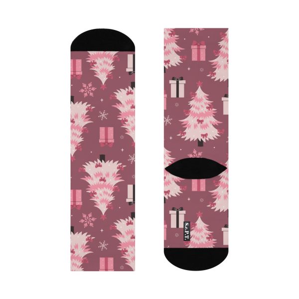 Pink Holiday Dreams Cushioned Crew Socks (S.e.P.T.) - Image 4