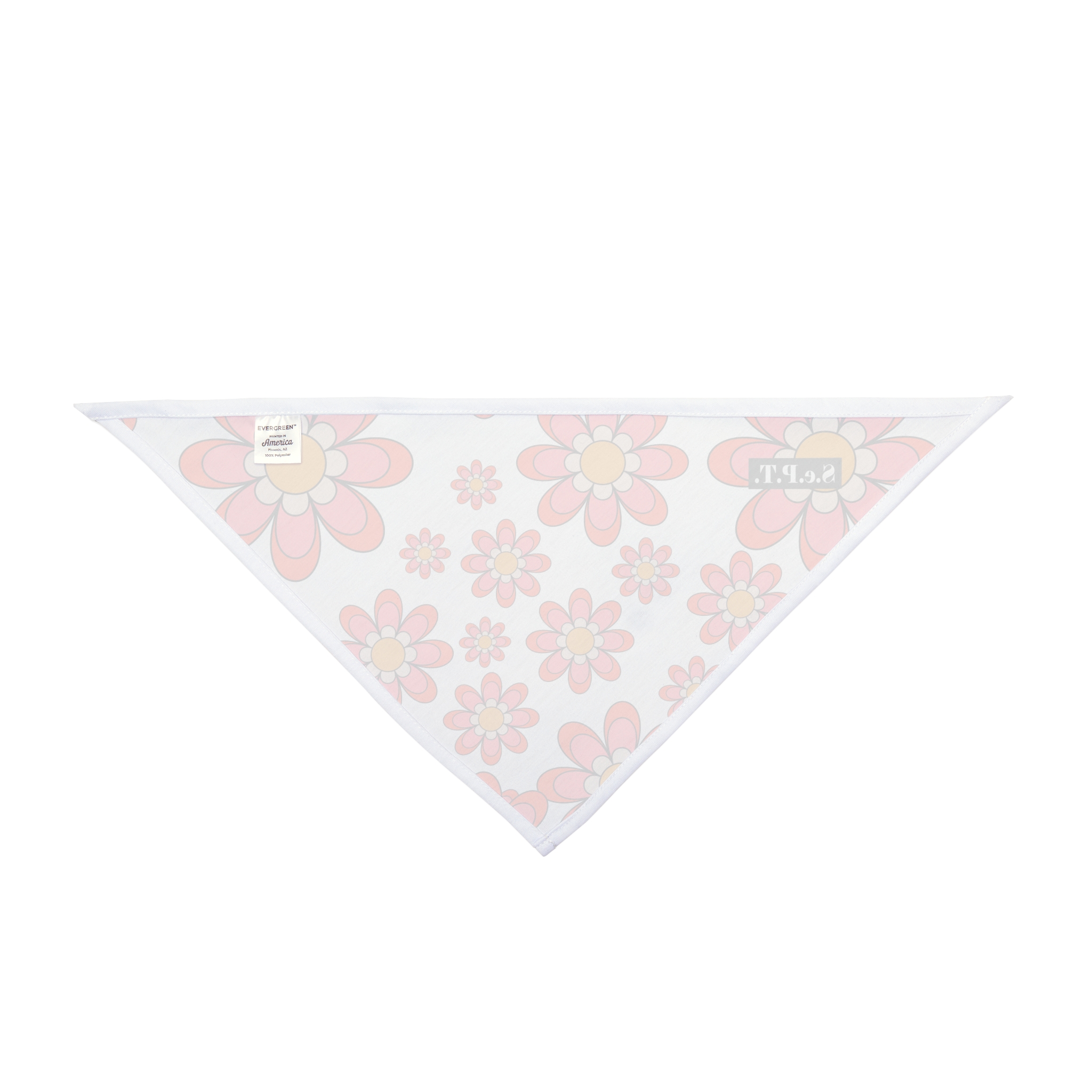 Retro Fun Pink Daisy Floral Print Pet Bandana - (S.e.P.T.™) - Image 4