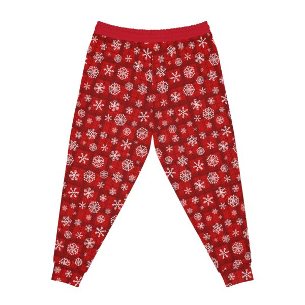 Holiday Cheer Red Tartan Snowflake Athletic Joggers (S.e.P.T.) - Image 4
