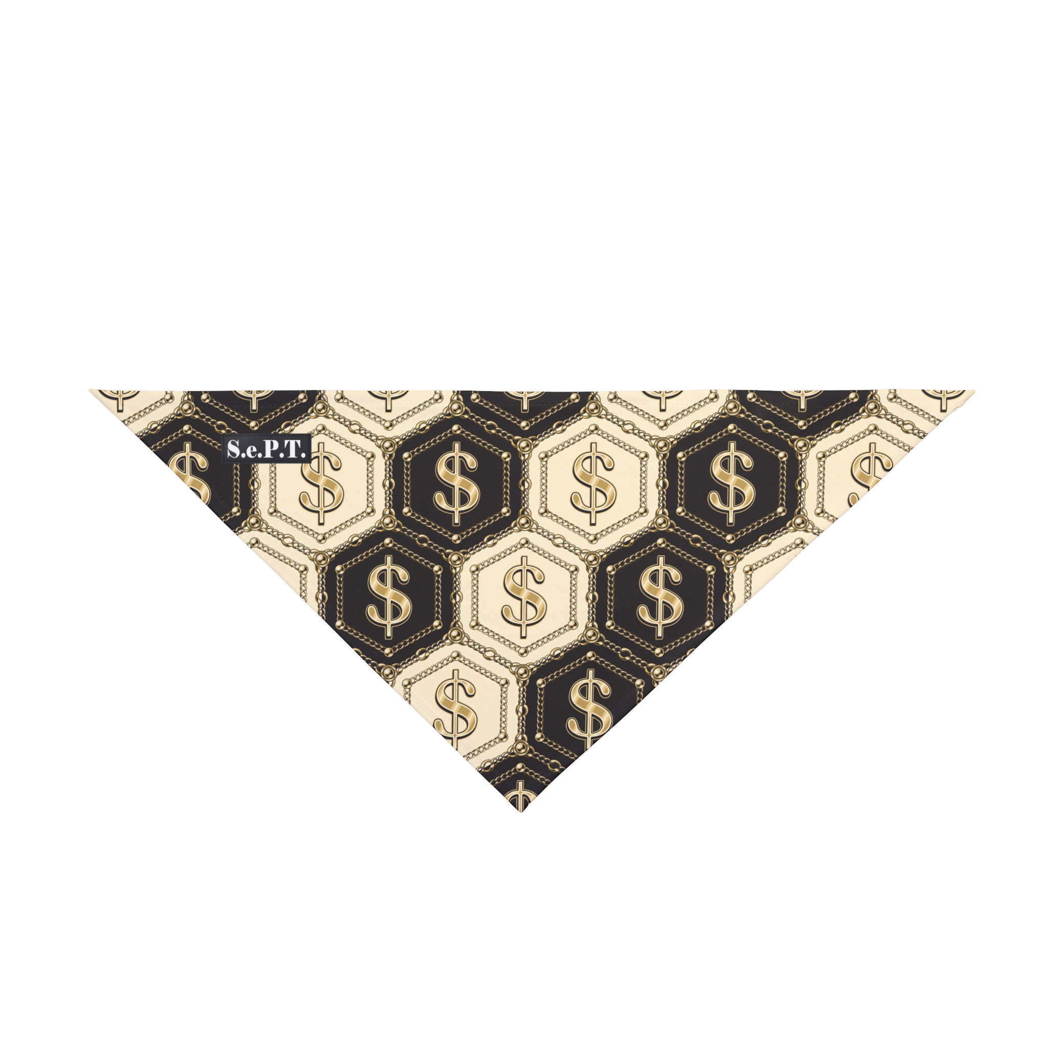 Honeycomb Dollar Sign Tile Pattern Pet Bandana - (S.e.P.T.) - Image 6