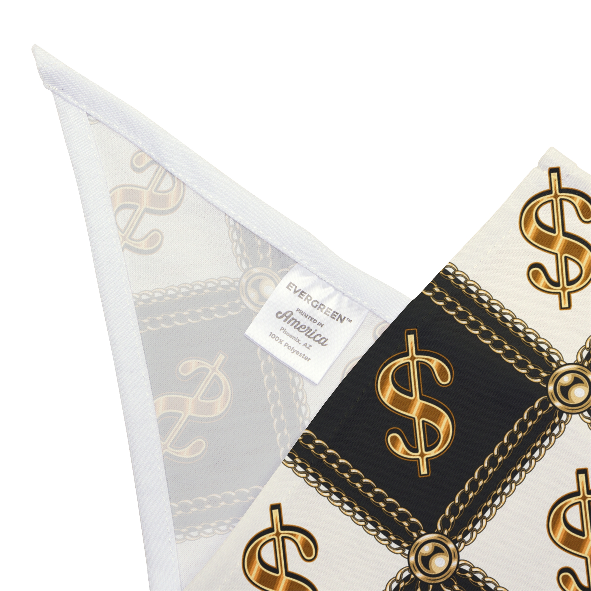 Luxury Dollar Sign Quilted Chain Pet Bandana - (S.e.P.T.™) #2 - Image 5