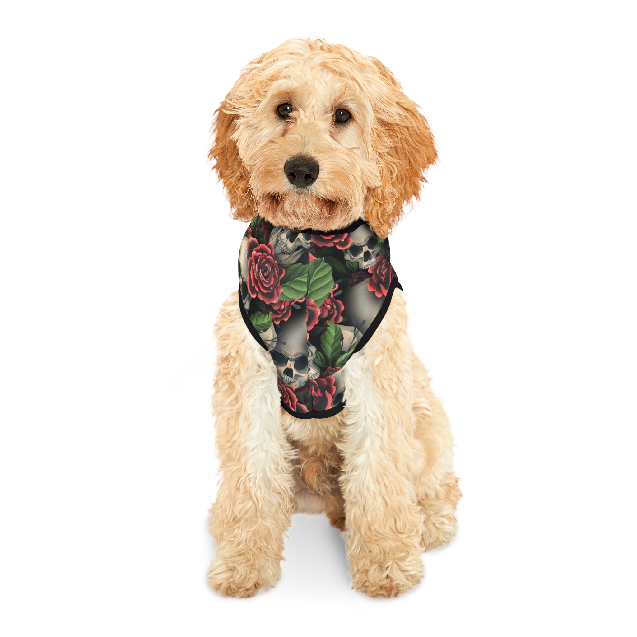 Gothic Skulls & Red Roses Print Pet Hoodie - (S.e.P.T.™) - Image 4