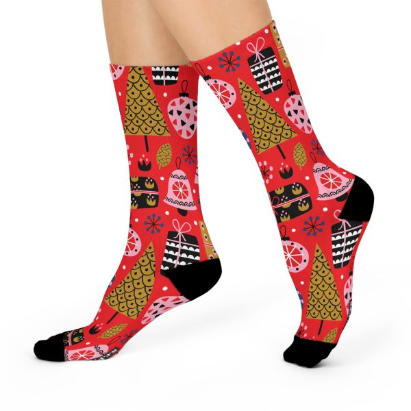 Red Holiday Cheer Cushioned Crew Socks (S.e.P.T.) - Image 3