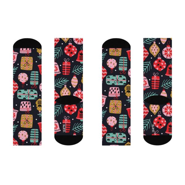 Holiday Cheer Ornaments (Design #2) Cushioned Crew Socks (S.e.P.T.) - Image 4