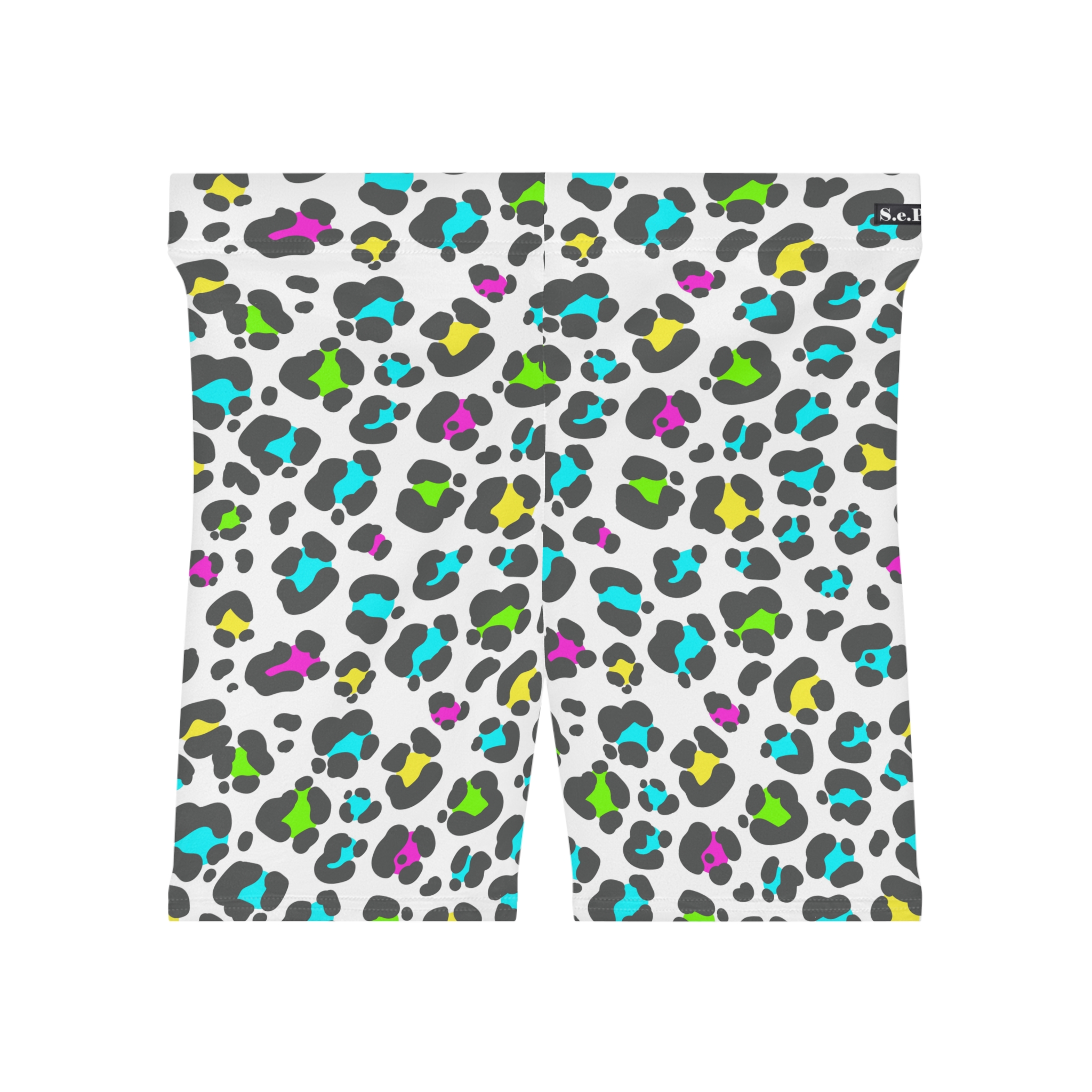 Colorful Leopard Print Women's Biker Shorts (S.e.P.T.™) - Image 3