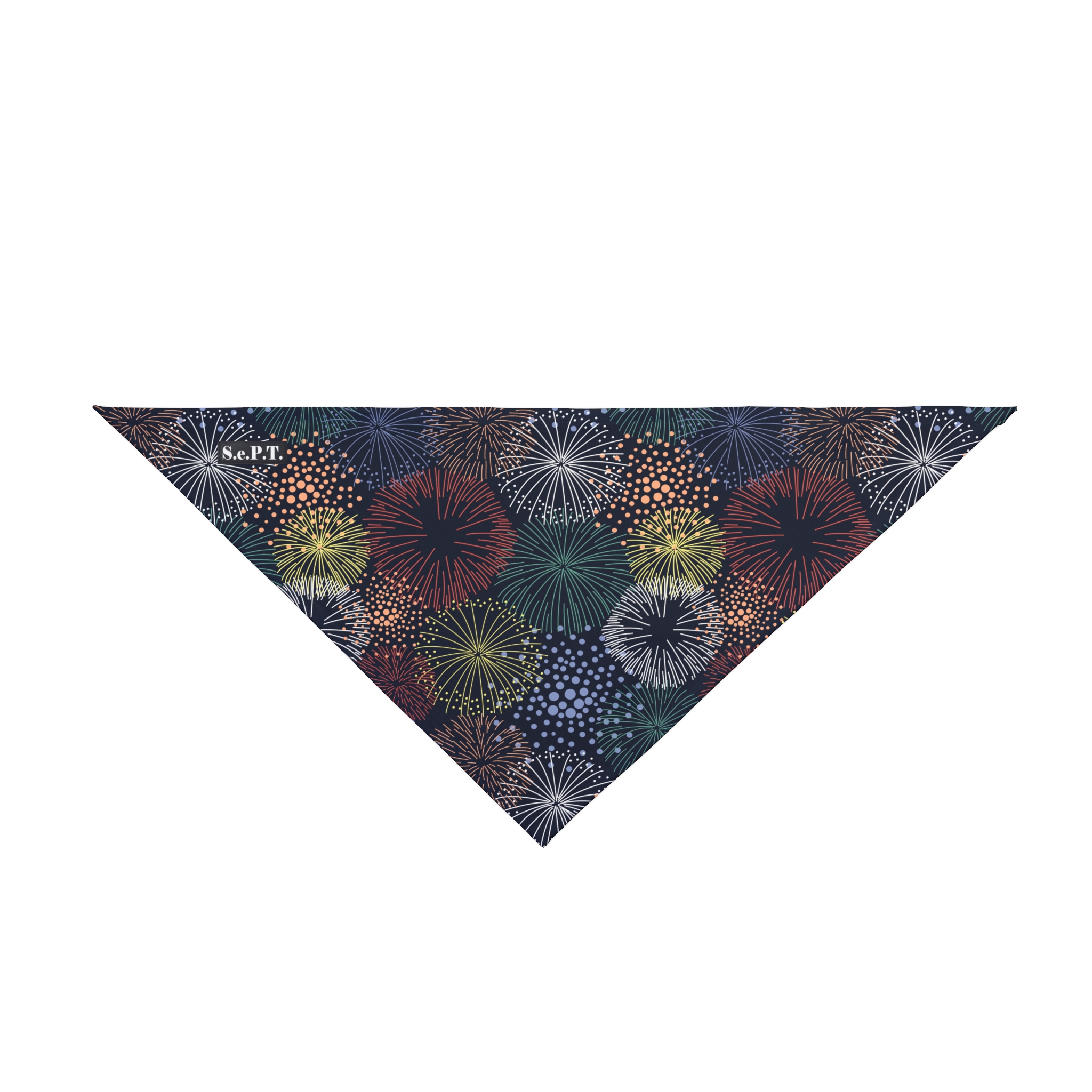 Dark Celebration Fireworks Print Dog Pet Bandana - (S.e.P.T.™) - Image 6