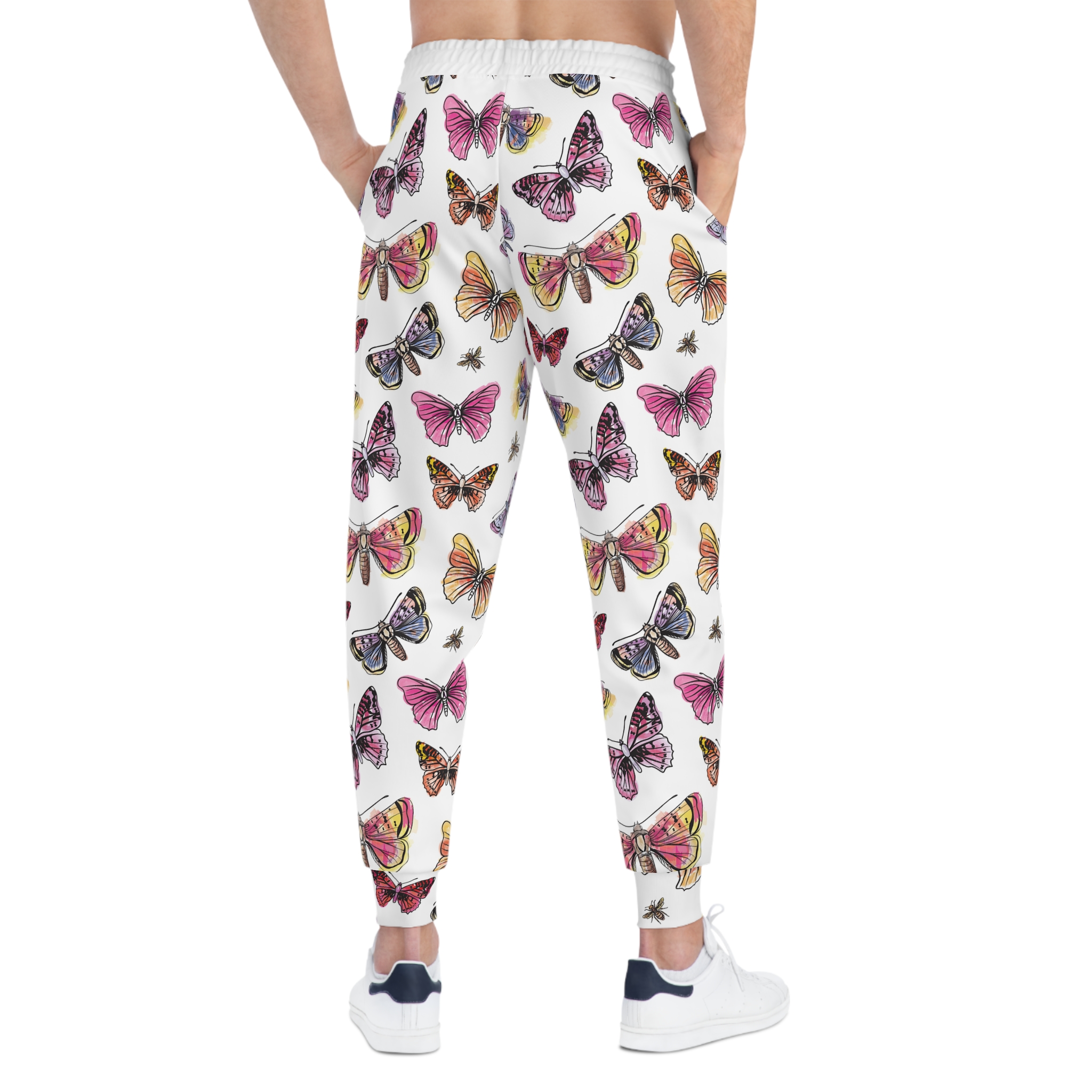 Flutter Watercolor Butterfly w/Treasure Pockets™ Athletic Joggers (S.e.P.T.™) - Image 6