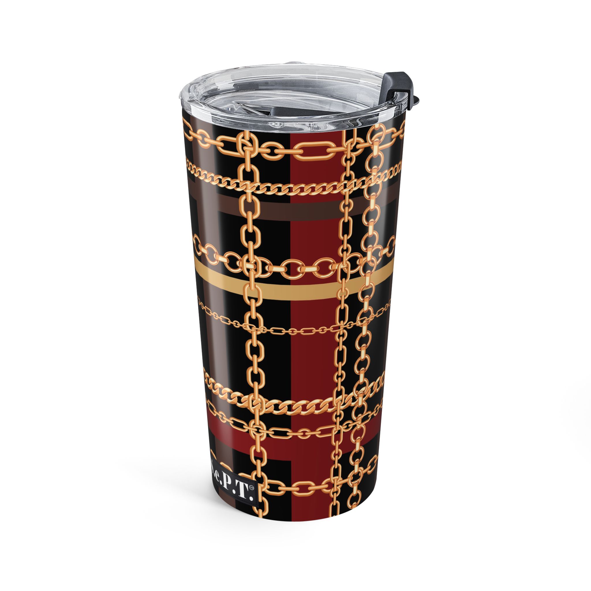 Regal Tartan Chain Plaid Print Tumbler 20oz - (S.e.P.T.™) - Image 3