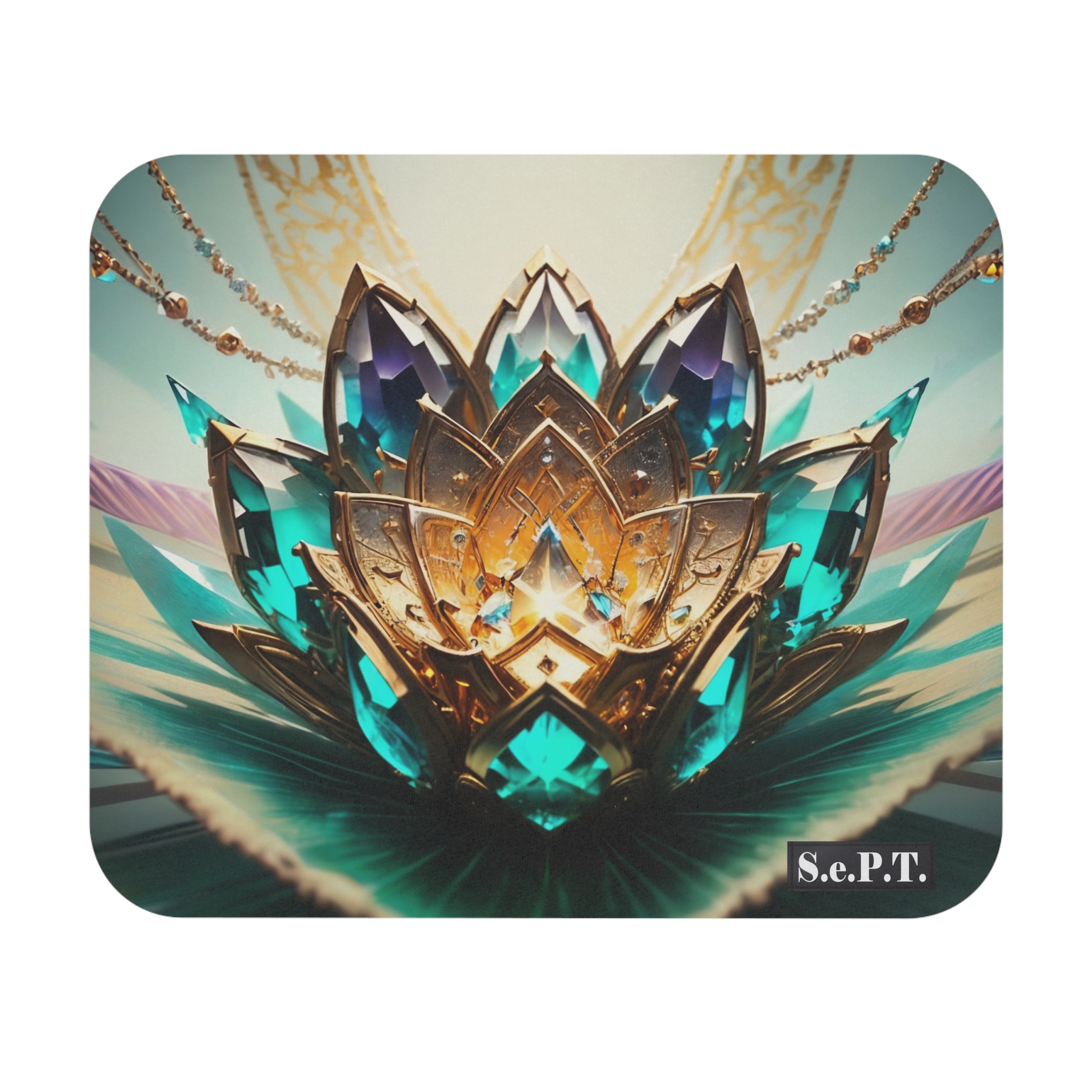 Fantasy Jewelled Flower Gemstones - Mouse Pad - (S.e.P.T.)