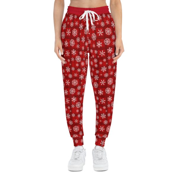 Holiday Cheer Red Tartan Snowflake Athletic Joggers (S.e.P.T.)