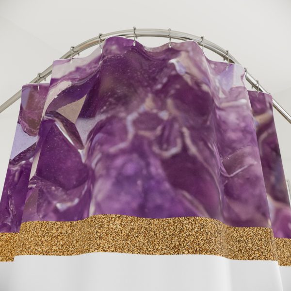 Purple Amethyst Crystal - Shower Curtain Option 3 - (S.e.P.T.) - Image 2