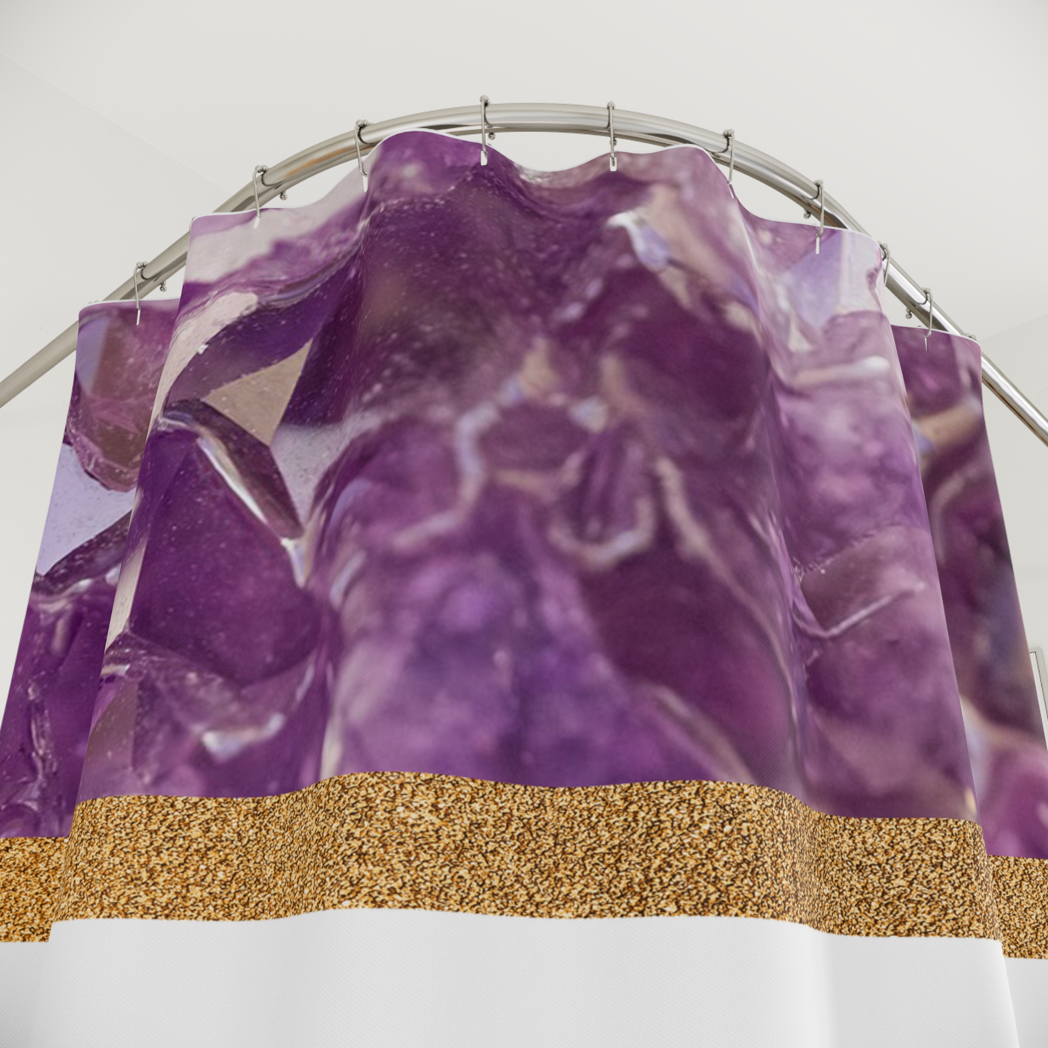 Purple Amethyst Crystal - Shower Curtain Option 3 - (S.e.P.T.) - Image 2