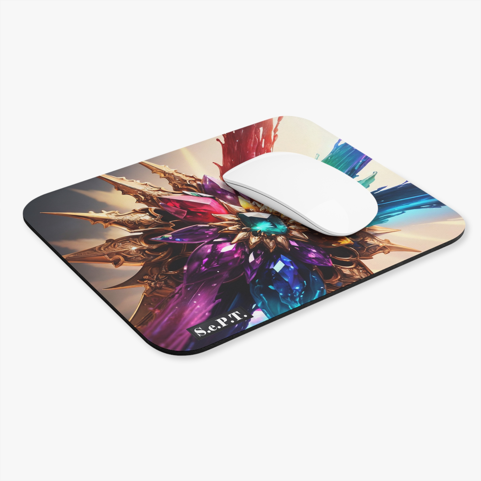 Vibrant Rainbow Gemstone Mouse Pad - Colorful - (S.e.P.T.) - Image 3