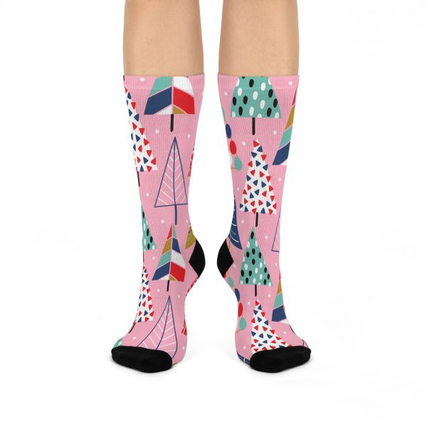 Pink Holiday Cheer Cushioned Crew Socks (S.e.P.T.)
