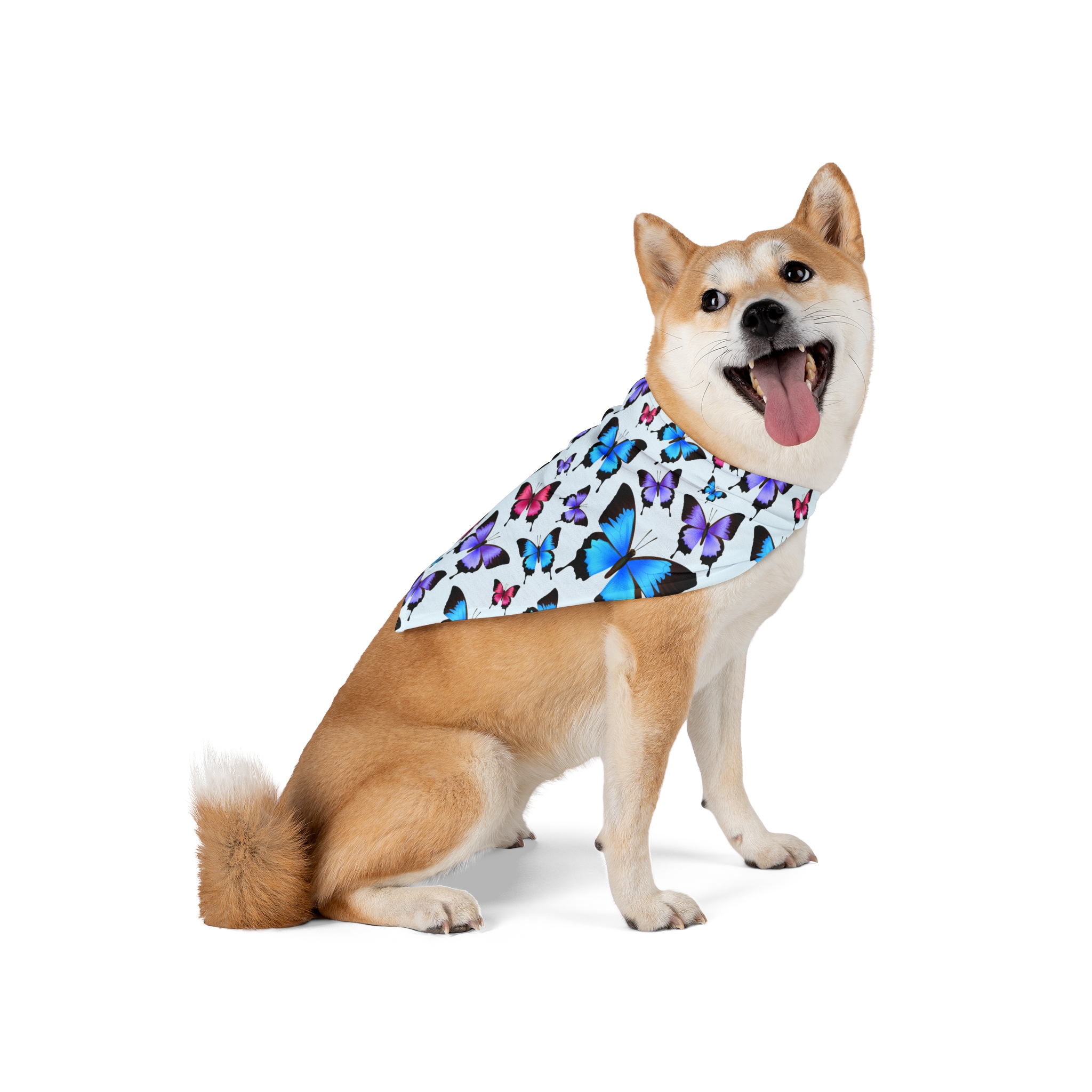 Multi-Color Butterfly Garden Print Pet Bandana - (S.e.P.T.™) - Image 2