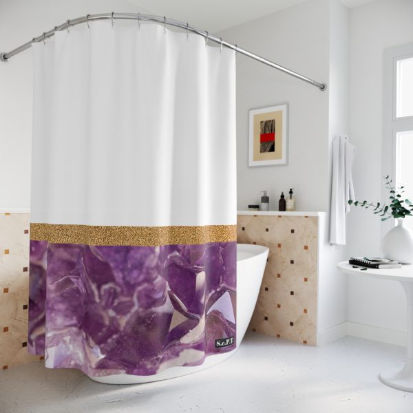 Purple Amethyst Crystal - Shower Curtain Option 2 - (S.e.P.T.) - Image 4