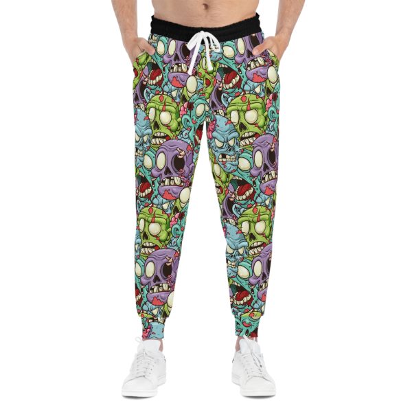 Brain Freeze! Cartoon Zombie Athletic Joggers (AOP)