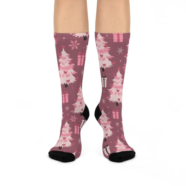 Pink Holiday Dreams Cushioned Crew Socks (S.e.P.T.)