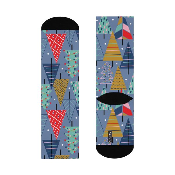Blue Holiday Cheer Cushioned Crew Socks (S.e.P.T.) - Image 5