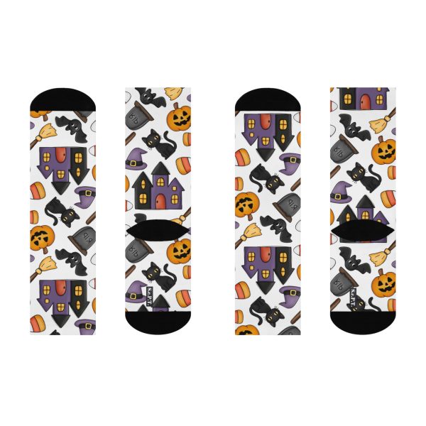 Spooky Cute Halloween (Design 2) Cushioned Crew Socks (S.e.P.T.) - Image 4