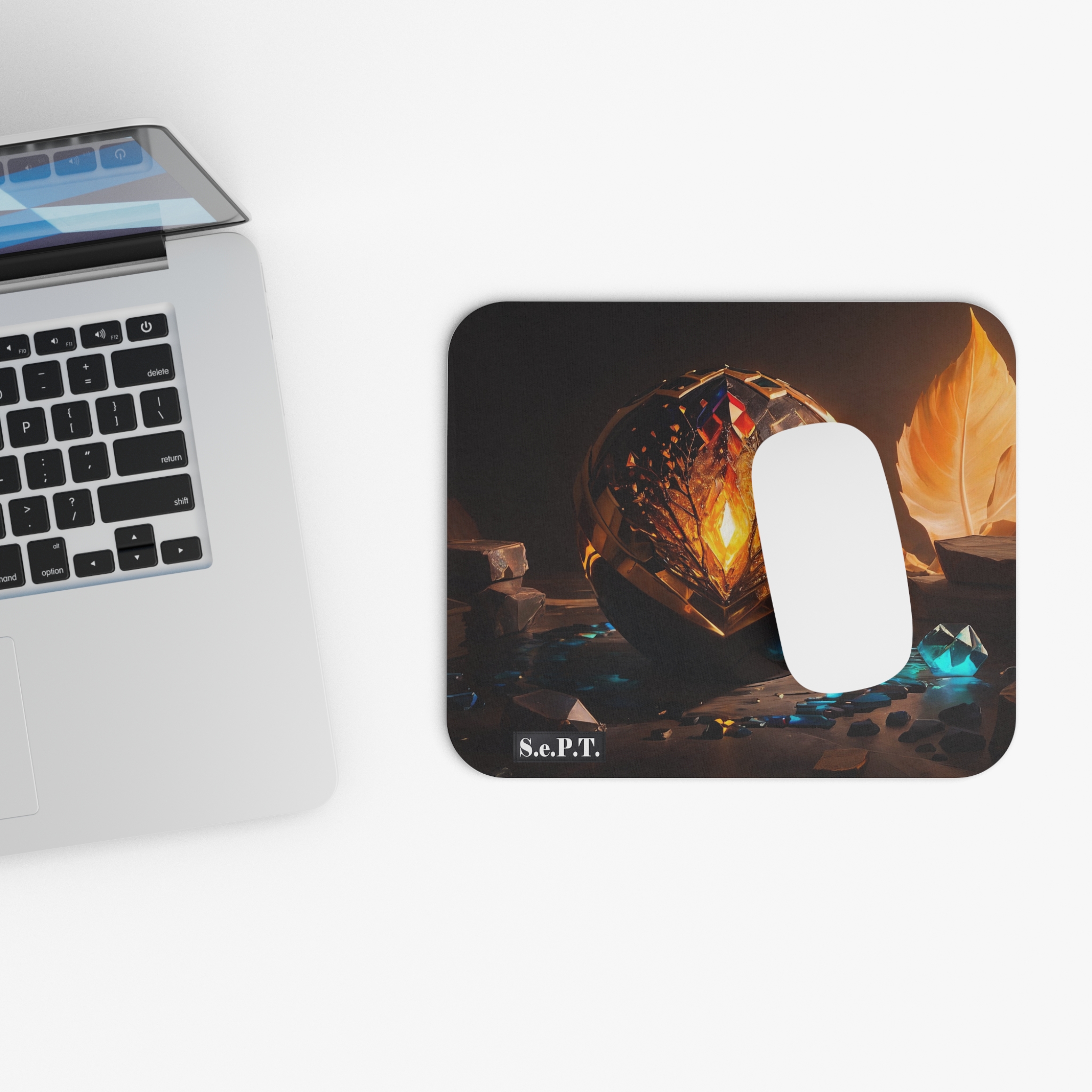 Mystical Jewelled Glowing Citrine Gemstone Orb - Mouse Pad - (S.e.P.T.) - Image 4