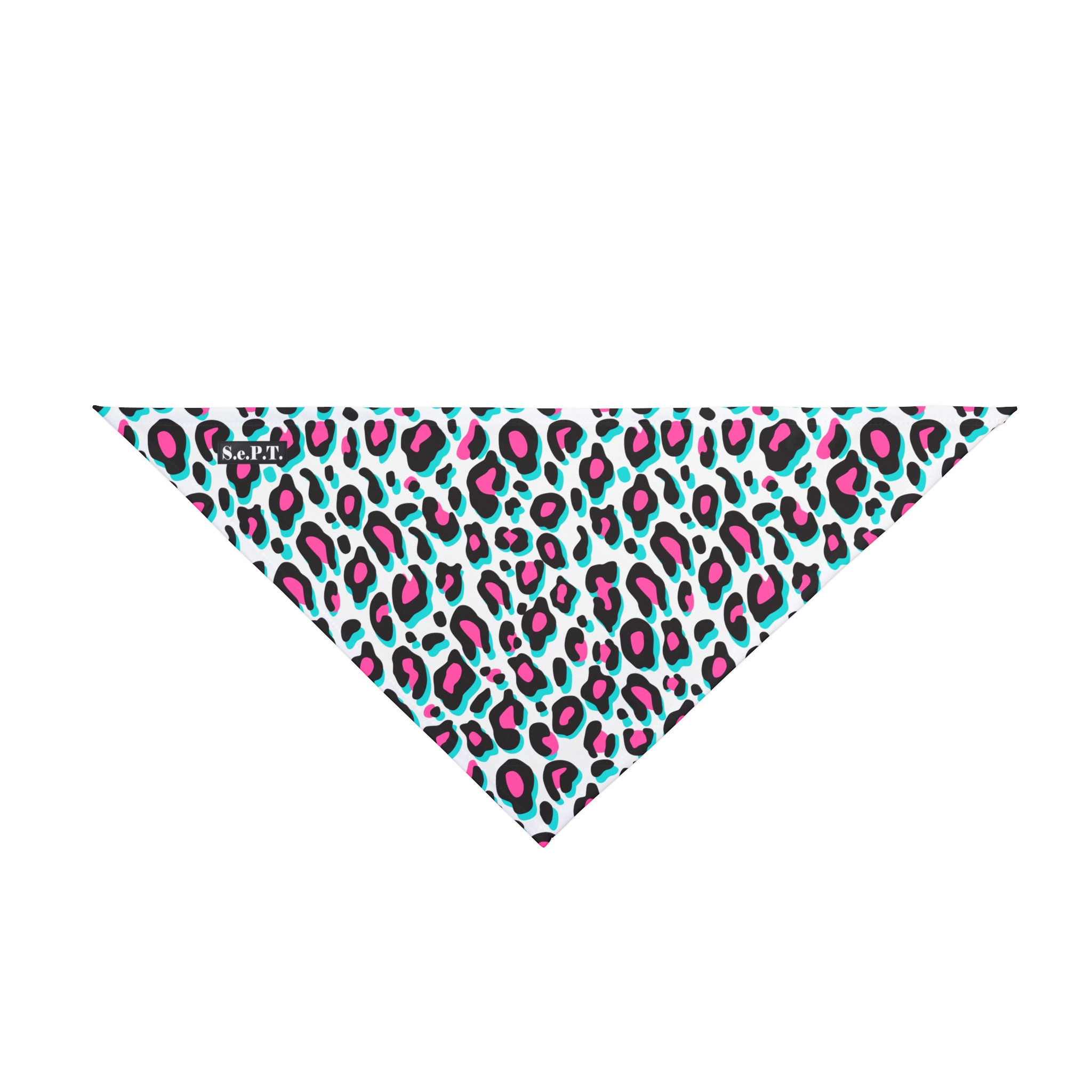 Fuchsia & Aqua Leopard Print Dog Pet Bandana - (S.e.P.T.™) - Image 6