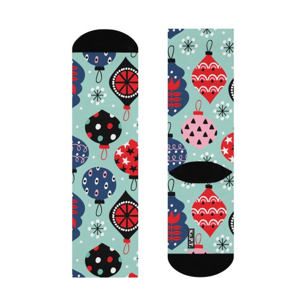 Holiday Cheer Ornaments (Design #1)  Cushioned Crew Socks (S.e.P.T.) - Image 5