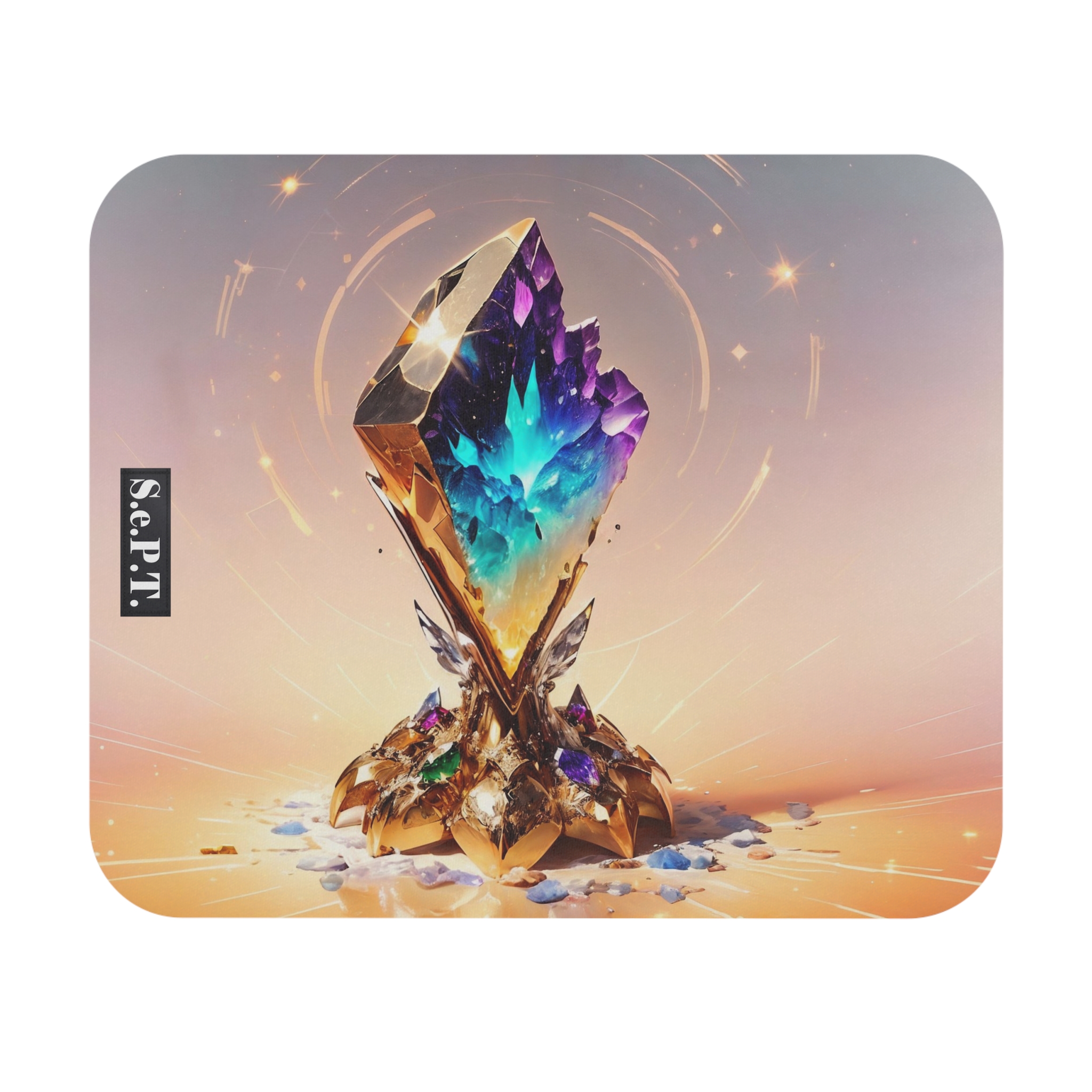 Crystal Dawn Radiant Faceted Gemstones - Mouse Pad - (S.e.P.T.)