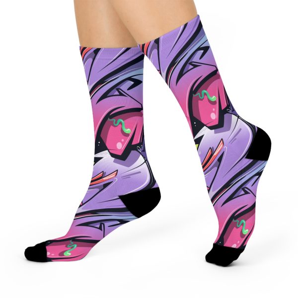Fresh Tag Graffiti Cushioned Crew Socks - Image 3